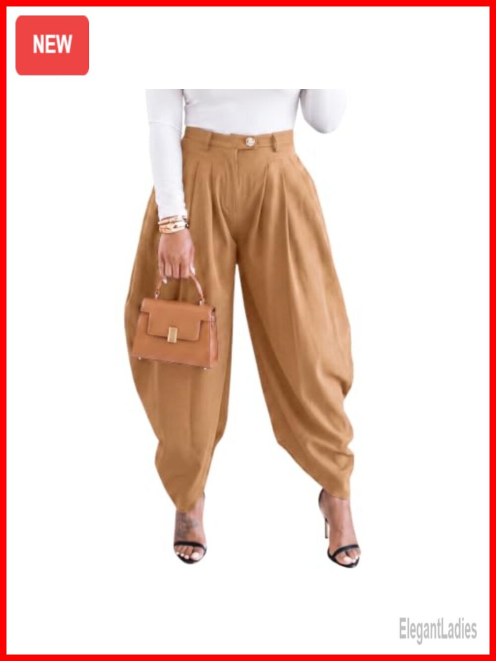 Wide Leg Palazzo Pants High Waist Pleated Trousers with Pockets